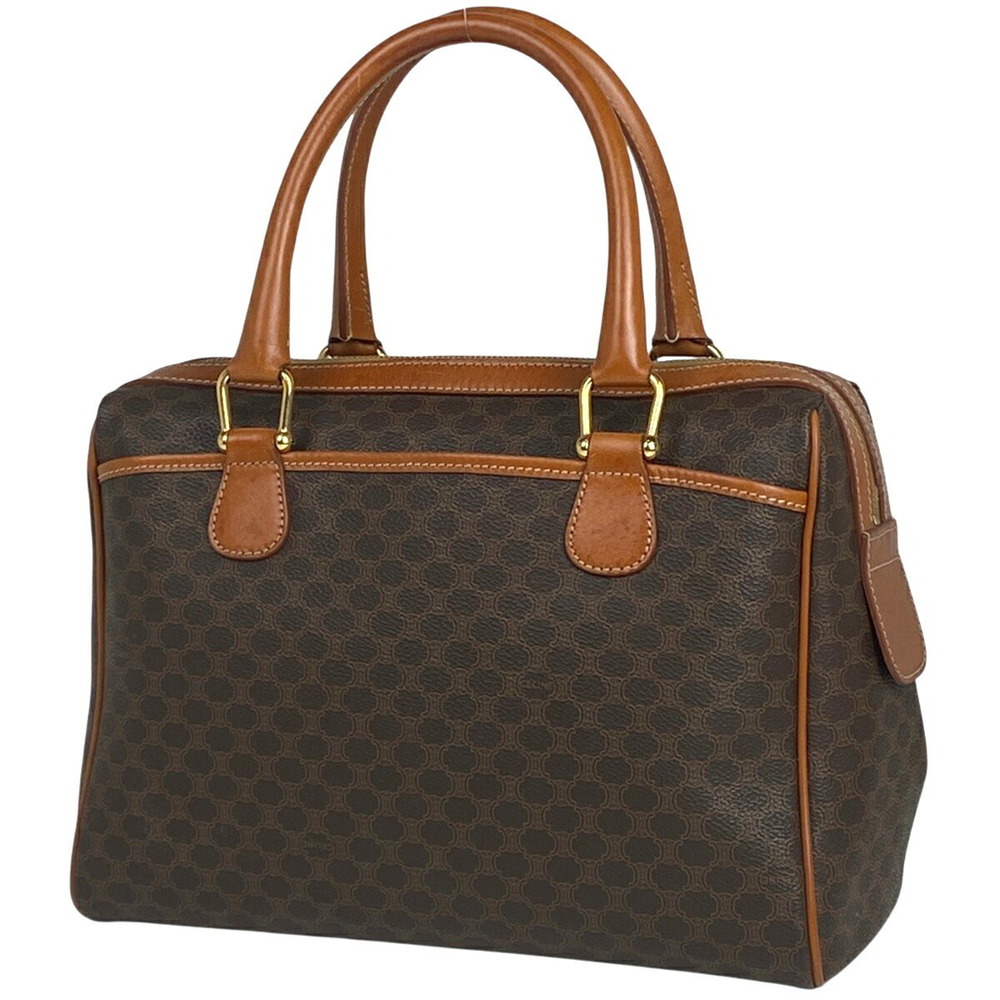 Celine Macadam handbag Boston bag canvas brown